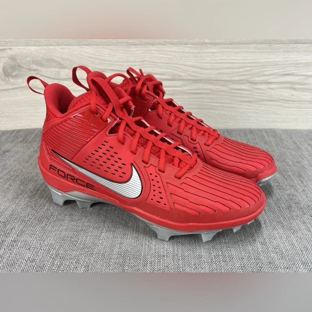 Men 11.5 Nike Force‎ Savage Pro 3 Football Cleats PE Ohio State Player Exclusive